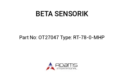 OT27047 Type: RT-78-0-MHP